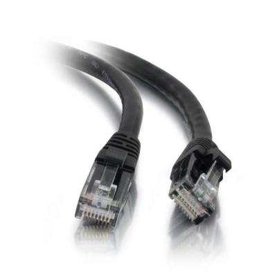 1m Cat5e Booted Unshielded (UTP) Network Patch Cable - Black